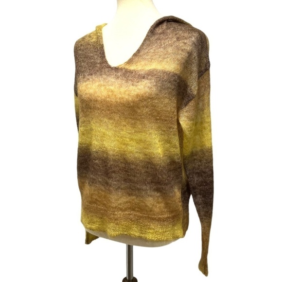 Fate Ombré Mohair Wool Whisper Weight Hoodie Sweater Women’s Small - Picture 9 of 11